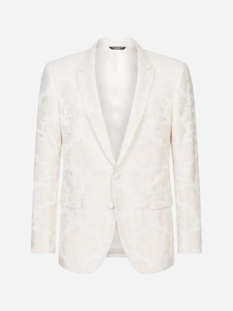 Dolce & Gabbana Floral jacquard Martini-fit suit