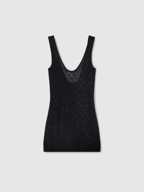 GUCCI GG crystal embroidered dress