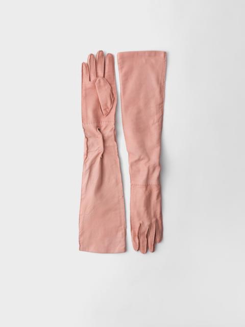 Prada Leather Long Gloves