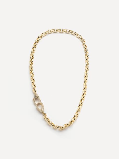FOUNDRAE 18ct Gold Sister Hook Heavy Belcher Chain Choker Necklace