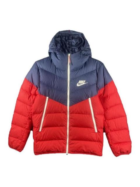 Nike Sportswear Hooded Puffer Jacket 'Navy Red' DV0754-410