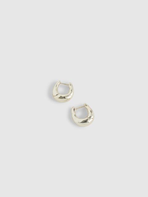 Madewell Hammered Puffy Huggie Hoop Earrings