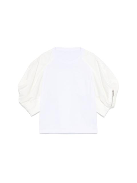 sacai short puff-sleeves T-shirt