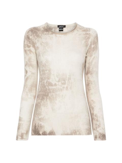 Avant Toi abstract-print cashmere jumper
