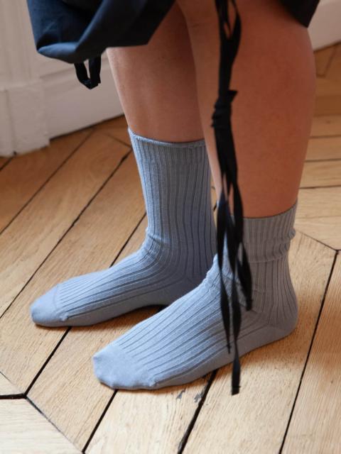 BASERANGE Rib Overankle Socks - Organic Cotton Rib