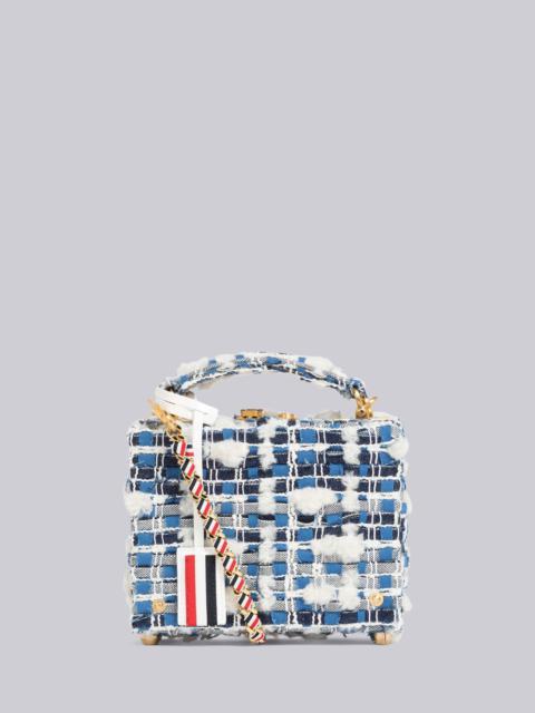 Thom Browne Denim Pouf Tweed Woven Chain Micro Attache Case