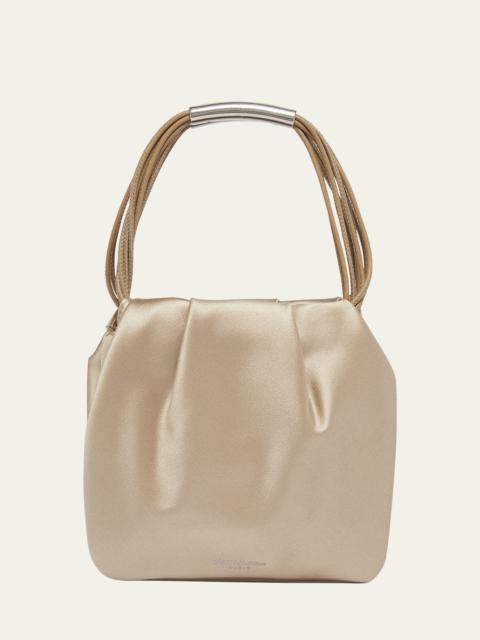 Mini Pochon Satin Top-Handle Bag