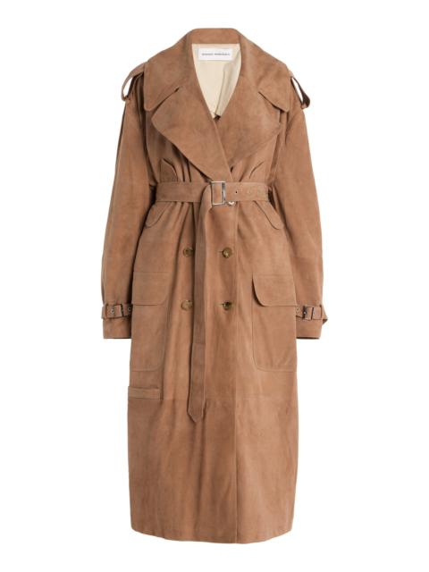 Cavo Suede Trench Coat brown