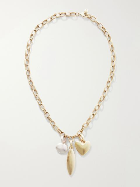 ROXANNE ASSOULIN The Token gold and silver-tone necklace Gold