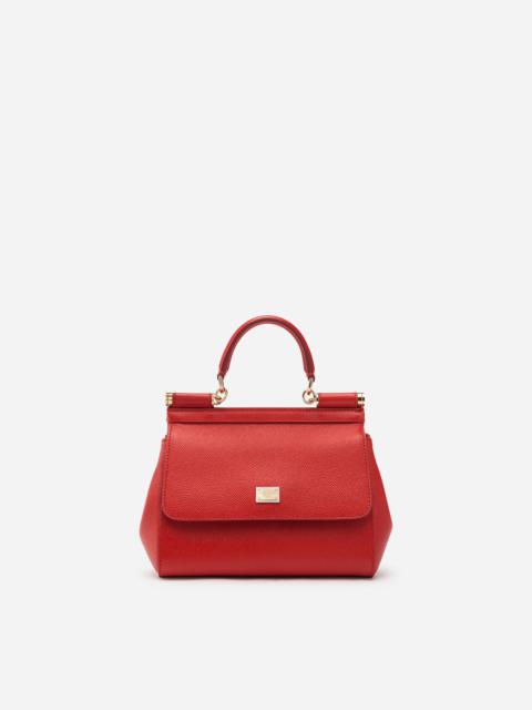 Small dauphine leather Sicily bag