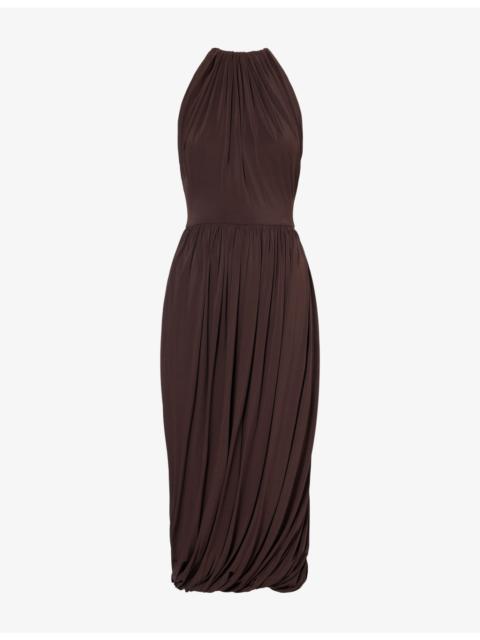 Alaïa Twisted Sleeveless Jersey Midi Dress