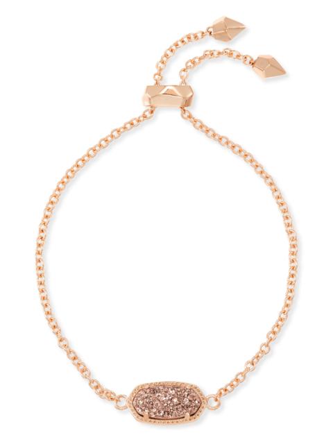 KENDRA SCOTT Elaina Rose Gold Adjustable Chain Bracelet in Rose Gold Drusy