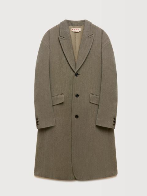 Marni TAUPE TWEED OVERSIZED COAT