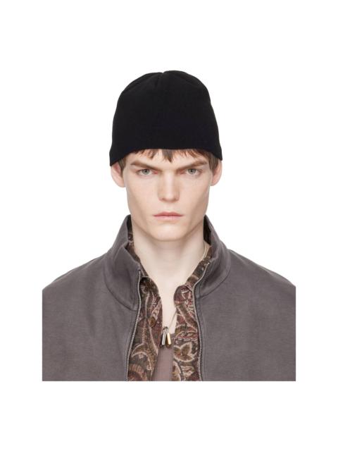 Our Legacy Black Merino Wool Beanie