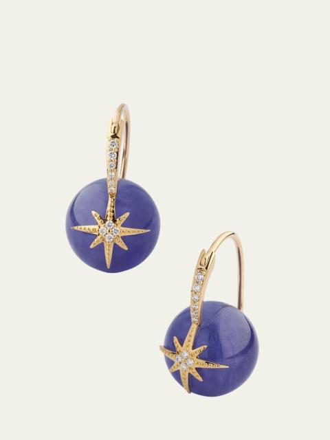 SYDNEY EVAN 14K Pave Starburst Bead Earrings