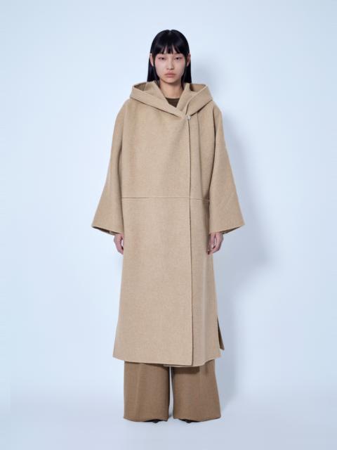 Max Mara Hooded Camel and Mohair Coat