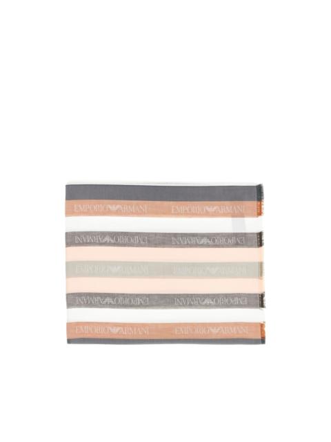 EMPORIO ARMANI striped scarf