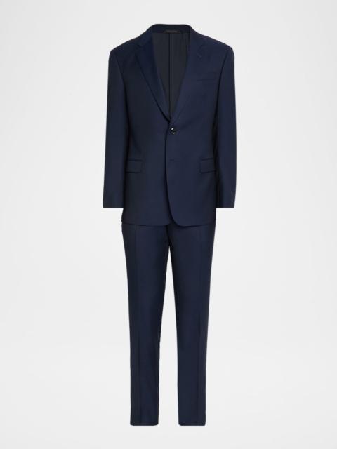 GIORGIO ARMANI Men's Wool and Viscose Textured Two-Piece Suit