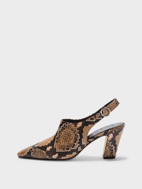 Aeyde Maude Snake Print Mules