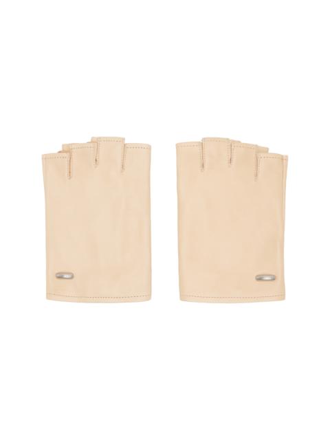 Our Legacy Beige Biker Gloves