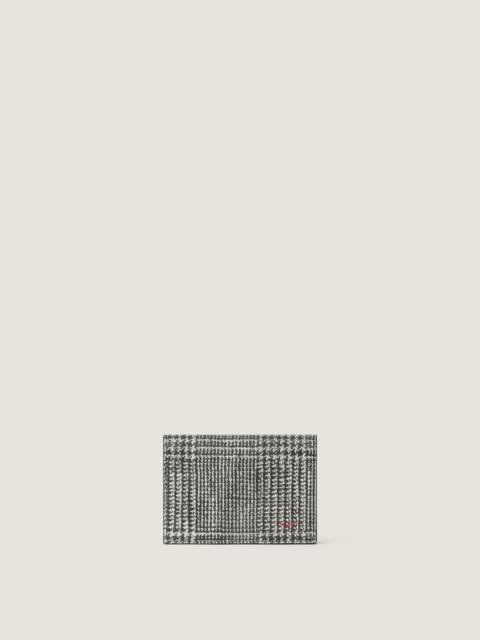 Givenchy FLAP CARD HOLDER IN HOUNDSTOOTH EFFECT LEATHER
