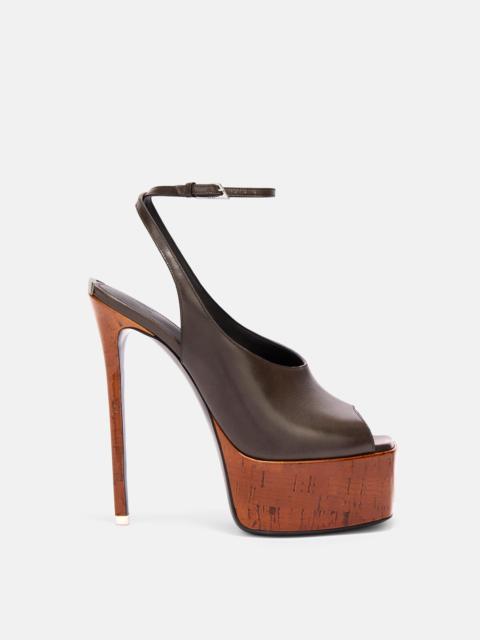 THE ATTICO ''ORNELLA'' DARK GREEN SANDAL