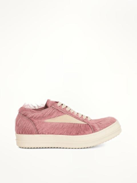 Rick Owens Vintage Fur Sneaker in Dusty Pink/Milk
