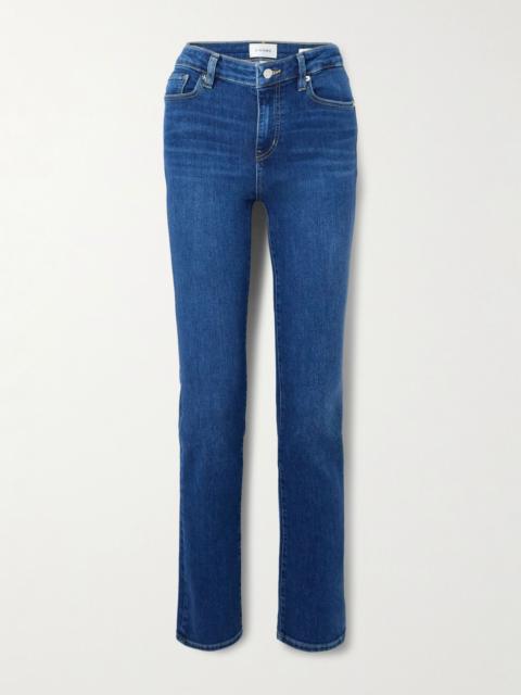 FRAME The Pencil high-rise skinny jeans Dark denim