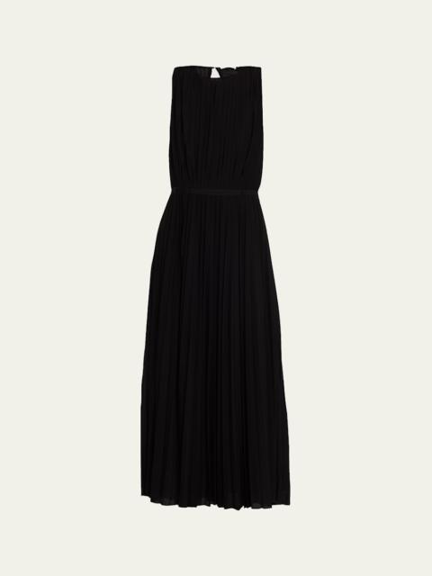 Max Mara Sleeveless Plisse Midi Dress