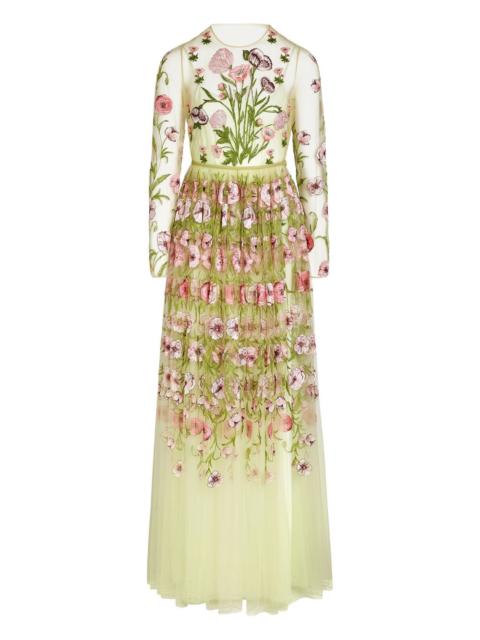GIAMBATTISTA VALLI floral embroidered maxi dress