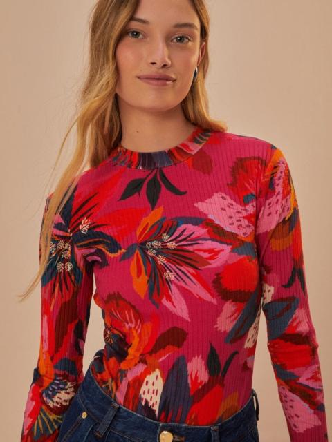 FARM RIO Colorful Flowers Bodysuit