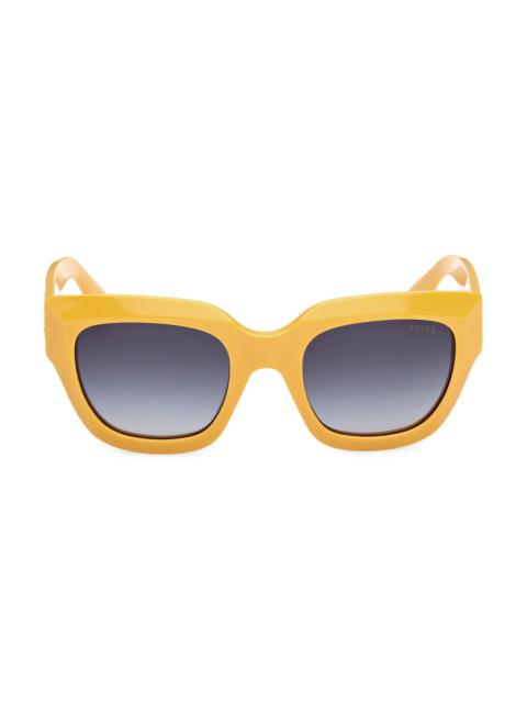 PUCCI Women's 51MM Butterfly Sunglasses - Yellow Blue
