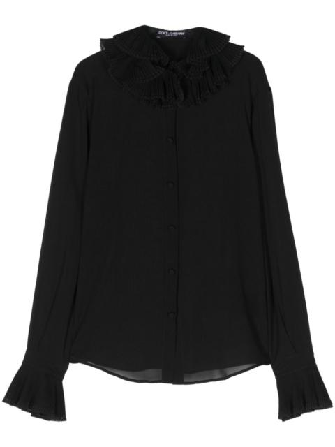 Dolce & Gabbana ruffled-collar chiffon blouse