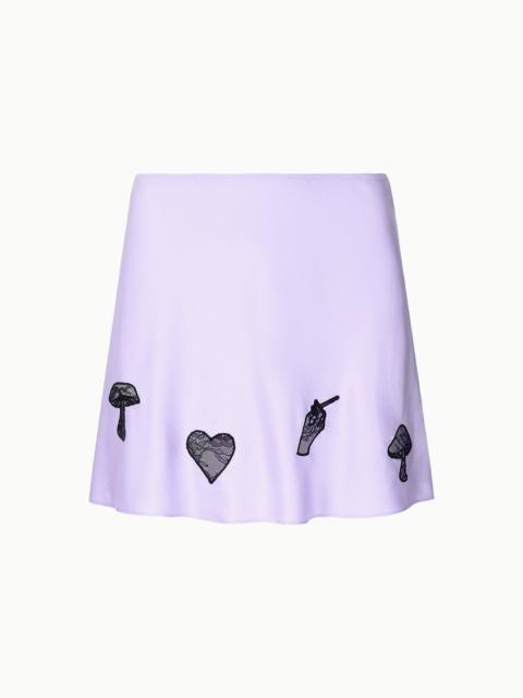 STAUD KIN SILK MINI SKIRT WISTERIA