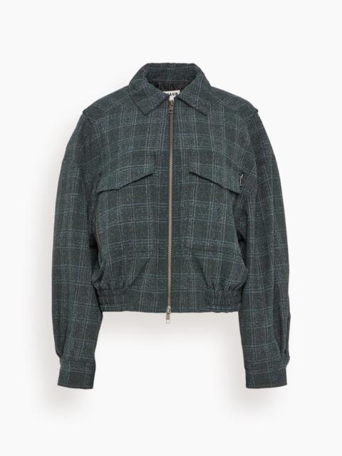 STAUD Eugene Jacket in Ink Blue Plaid