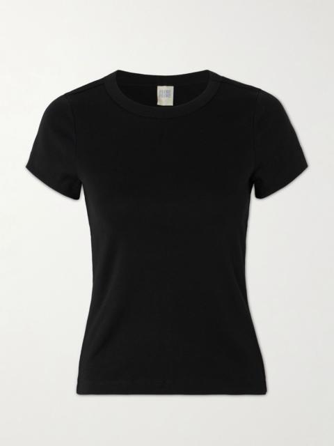 FLORE FLORE Car Baby Tee ribbed organic cotton-jersey T-shirt Black