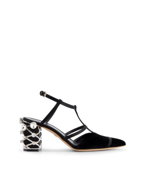 GIAMBATTISTA VALLI 75mm velvet pumps