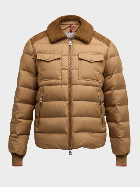 Moncler 남성 Jafferau Puffer Jacket 와 Suede Yoke