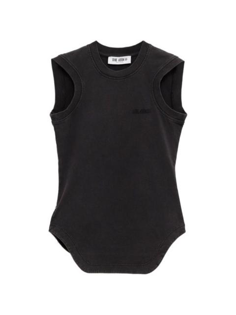 THE ATTICO logo-embroidered top