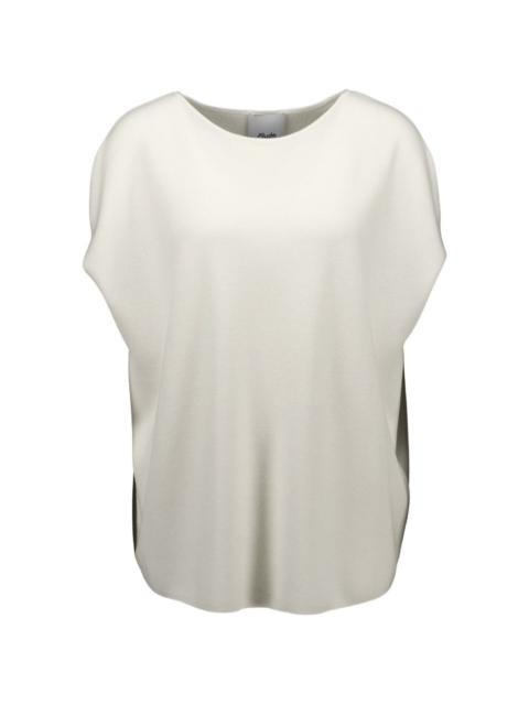 Allude boatneck wool top