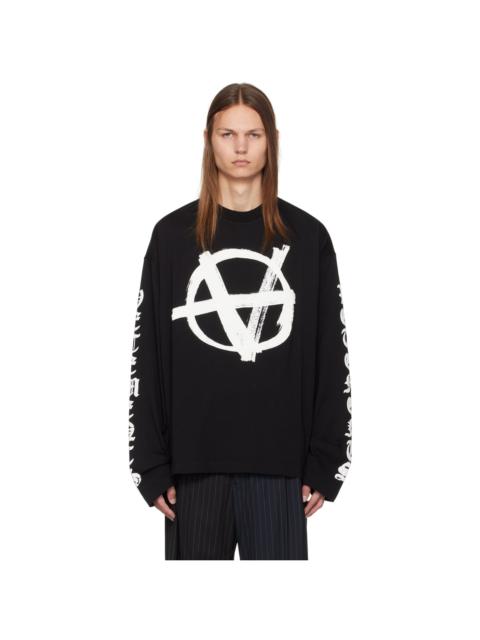 VETEMENTS Black Anarchy Long Sleeve T-Shirt