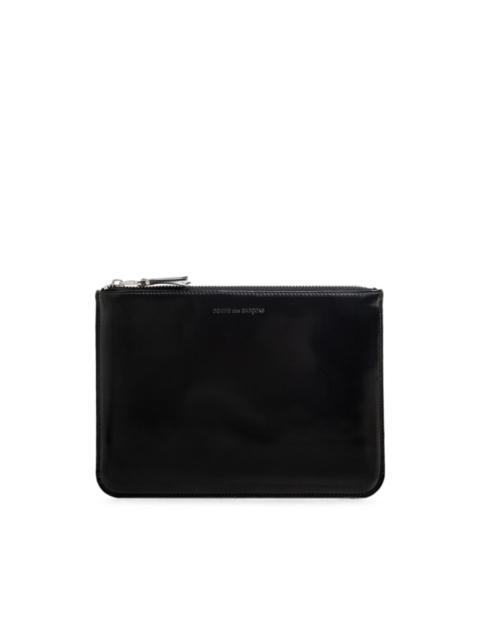 Comme Des Garçons mirror-inside logo-print leather wallet