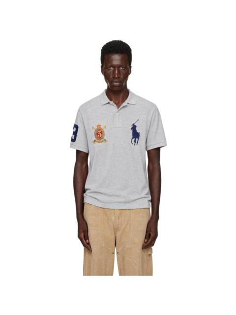 Polo Ralph Lauren Gray Big Pony Crest Mesh Polo