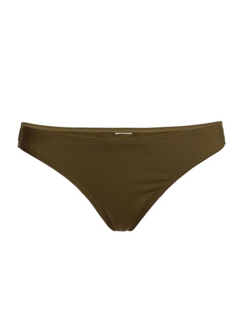 NILI LOTAN Women's Stretch Low-Rise Bikini Bottom - Olive Green