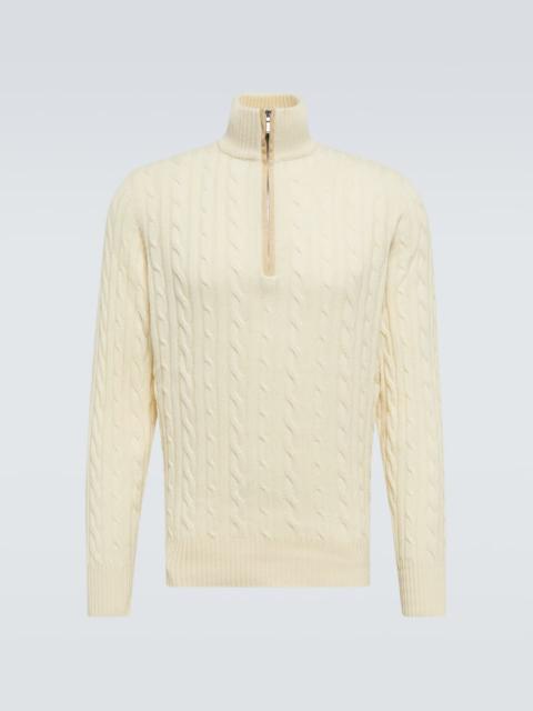 Loro Piana Treccia half-zip cashmere sweater