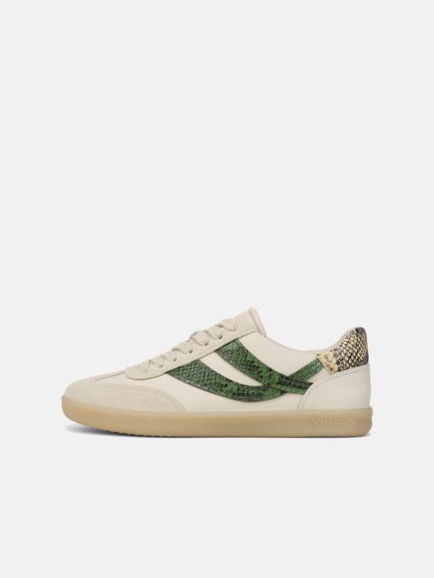 Vince Oasis Snake-Embossed Leather & Suede Sneaker