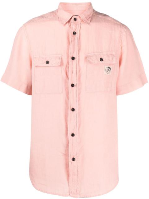 Diesel plain flap-pocket shirt