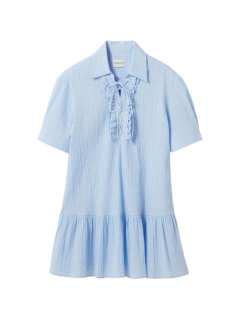 Claudie Pierlot ruffled shirt mini dress