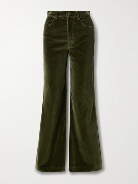 La DoubleJ Cotton-velvet Flared Pants