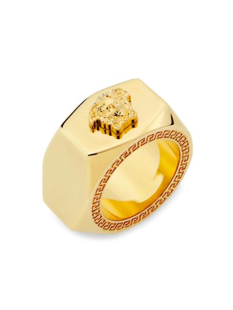 VERSACE Women's Nuts & Bolts Goldtone Ring - Gold